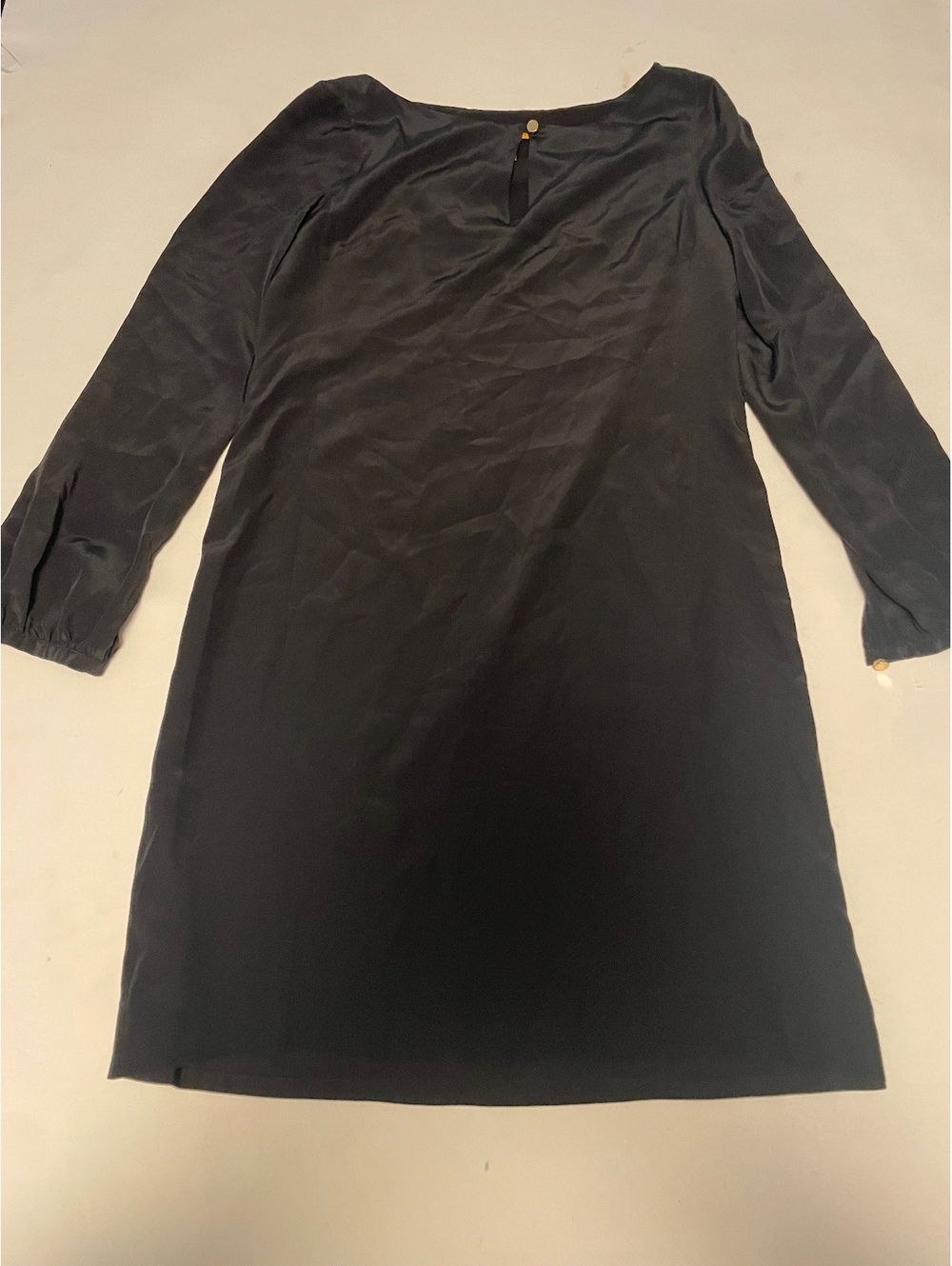 Tory Burch Black Satin Long Sleeve Dress Size 6